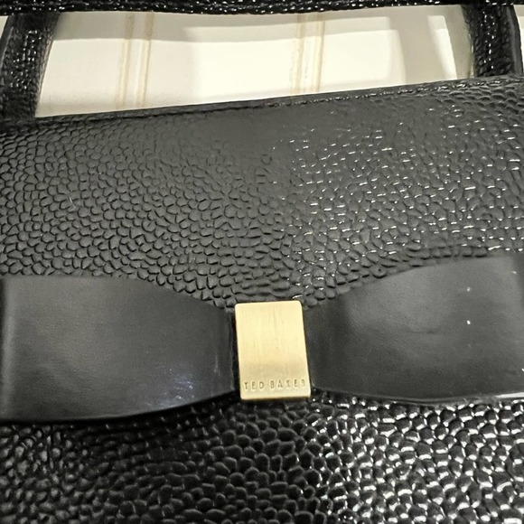 TED BAKER JANNE PEBBLED LEATHER TOTE purse crossbody - Picture 8 of 8